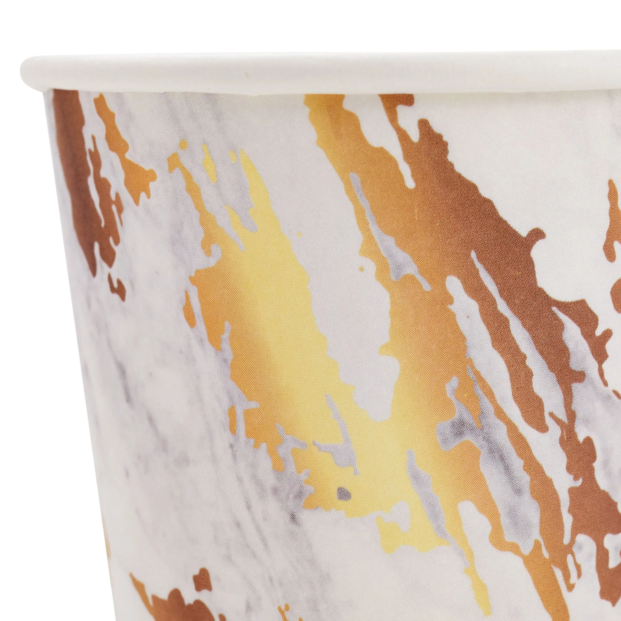 100 Pack Disposable 4 oz Paper Cups for Coffee, Espresso, Mouthwash, 4 Marble Designs