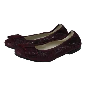 1412 - Bordo Soft Leather Flats for Girl/Teen/Women by London Kids