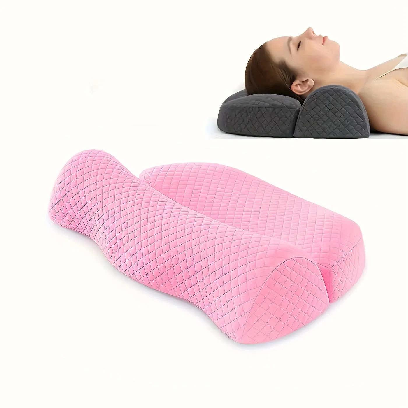 1pc Adjustable Ergonomic Orthopedic Neck Pillow - Contour Support for Shoulder and Cervical Relaxation, Memory Foam for Customized Fit and Long-Lasting Comfort