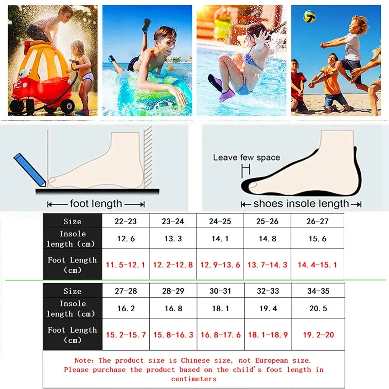 2024 New Children Beach Shoes Water Socks Boys And Girls Home Shoes