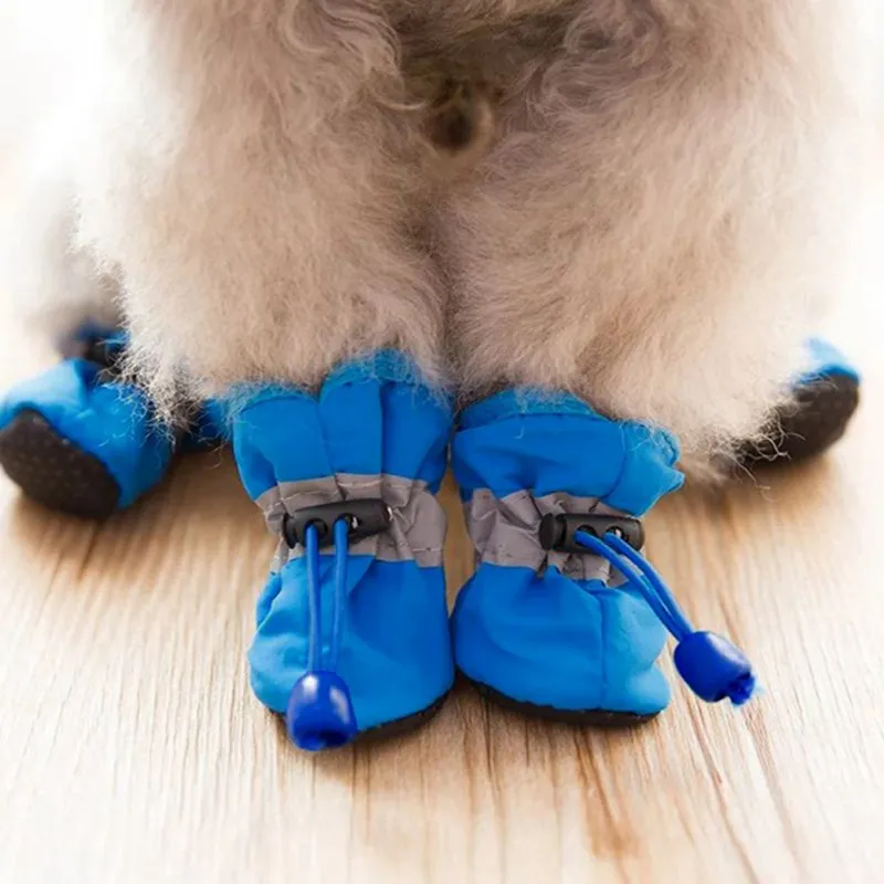 4pcs/set Waterproof Winter Pet Shoes