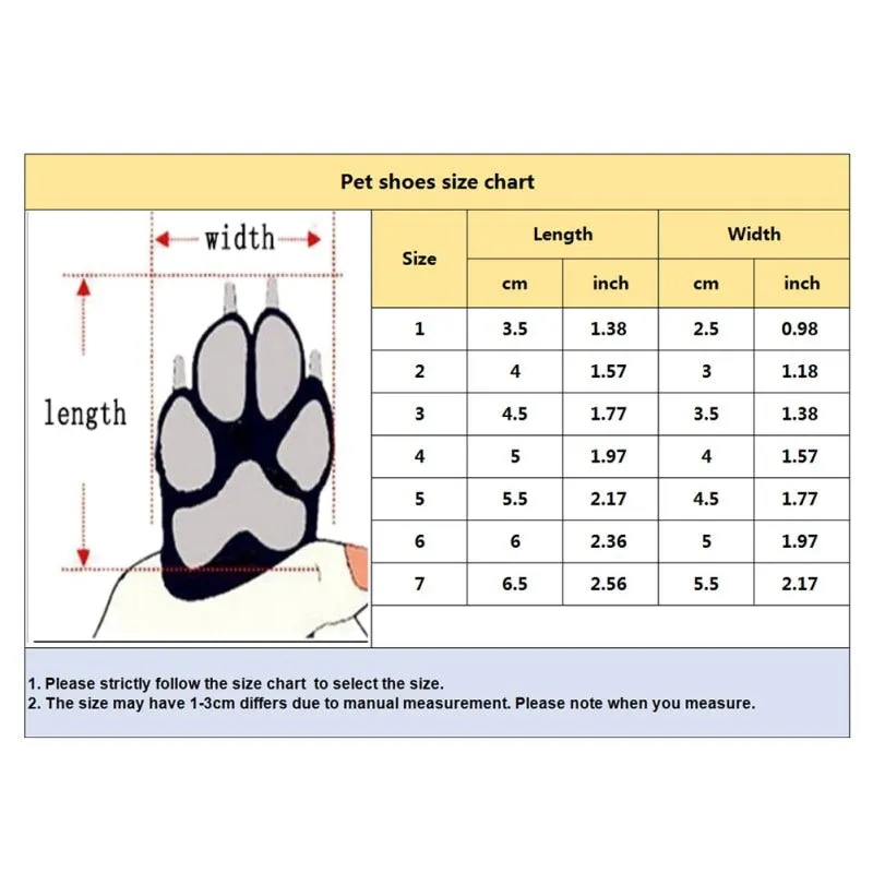 4pcs/set Waterproof Winter Pet Shoes