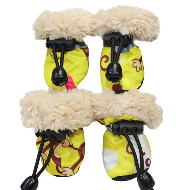 4pcs/set Waterproof Winter Pet Shoes