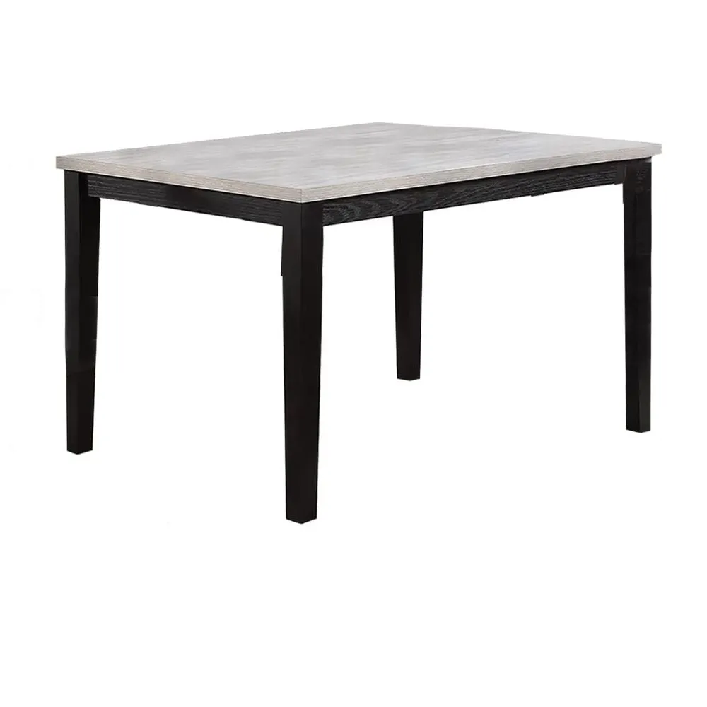 5 Piece Dining Set, Rectangular Table, 4 Chairs, Padded, Espresso Brown By Casagear Home