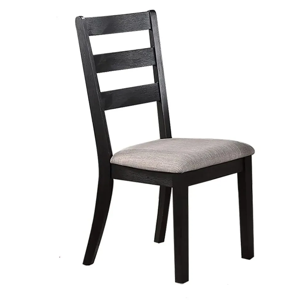 5 Piece Dining Set, Rectangular Table, 4 Chairs, Padded, Espresso Brown By Casagear Home