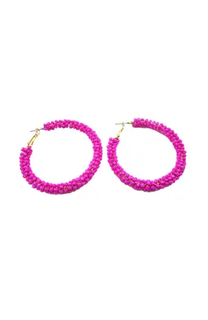50mm Beaded Hoops