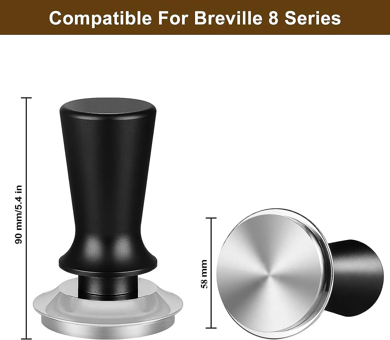 58mm Calibrated Espresso Coffee Tamper with Spring Loaded