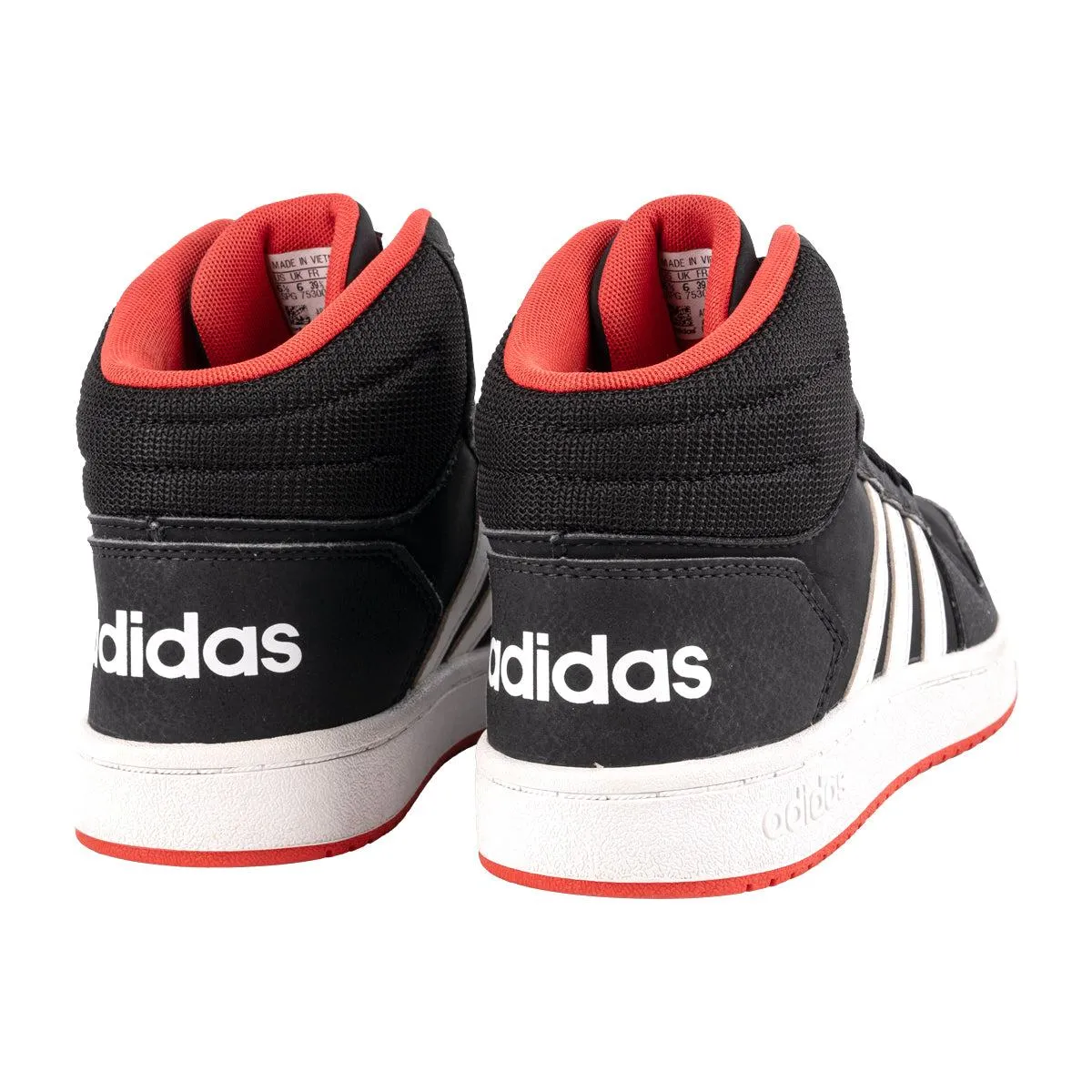 Adidas Hoops 2.0 Sneakers Fabric Black Colour For Kids