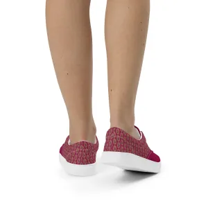AJBeneficial Magenta Women’s lace-up canvas shoes