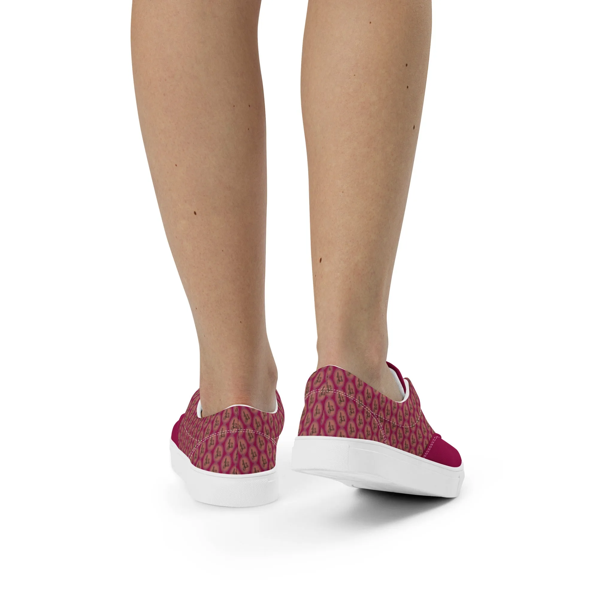AJBeneficial Magenta Women’s lace-up canvas shoes
