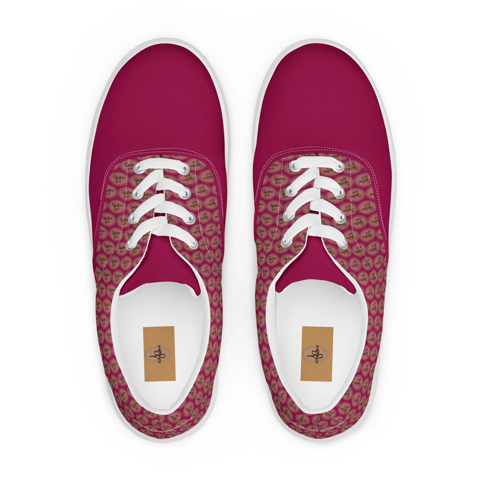 AJBeneficial Magenta Women’s lace-up canvas shoes