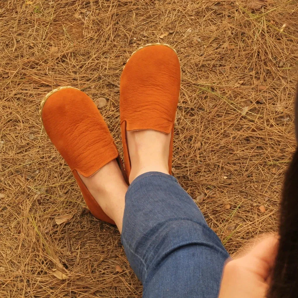 Barefoot Shoes Women's Nubuck Orange