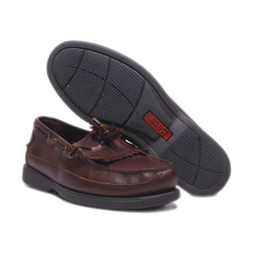 Bass Henry Ii Loafers Leather Brown Colour For Men