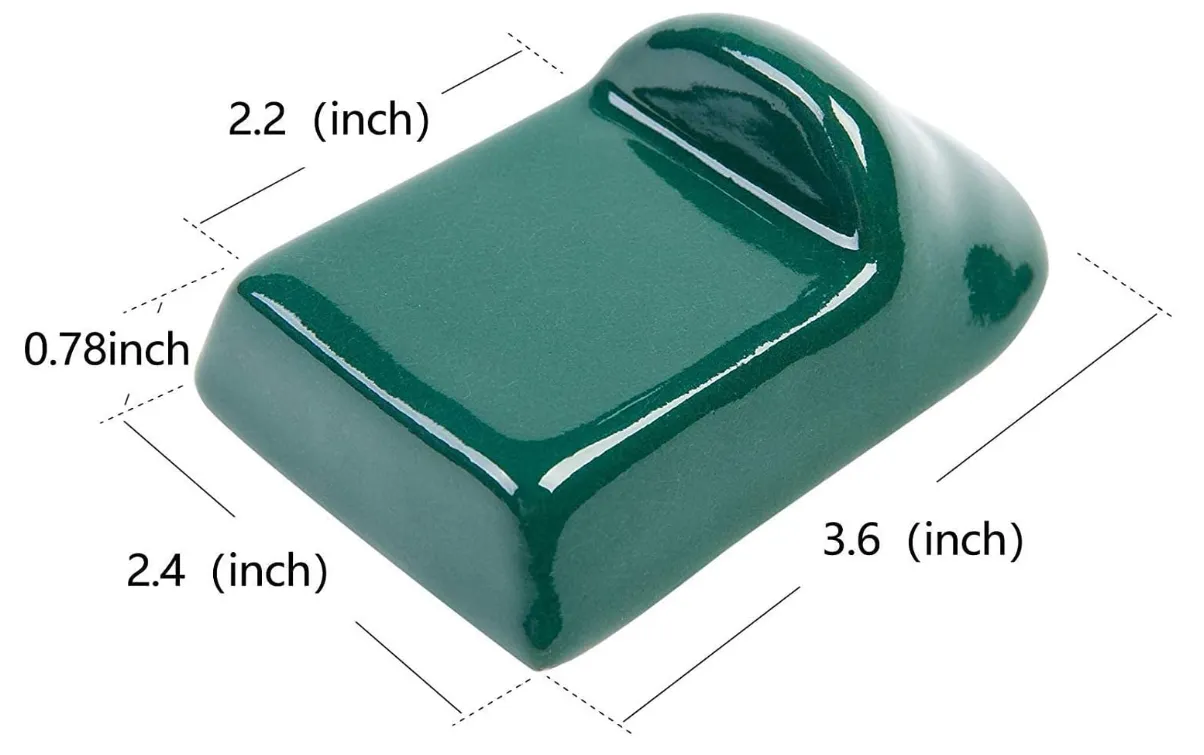 BBQ Ceramic Feet Shoes for Big Green Egg Kamado Grill, Base Feet Stand (not for minimax)- 4 Green of Set