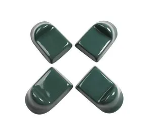 BBQ Ceramic Feet Shoes for Big Green Egg Kamado Grill, Base Feet Stand (not for minimax)- 4 Green of Set