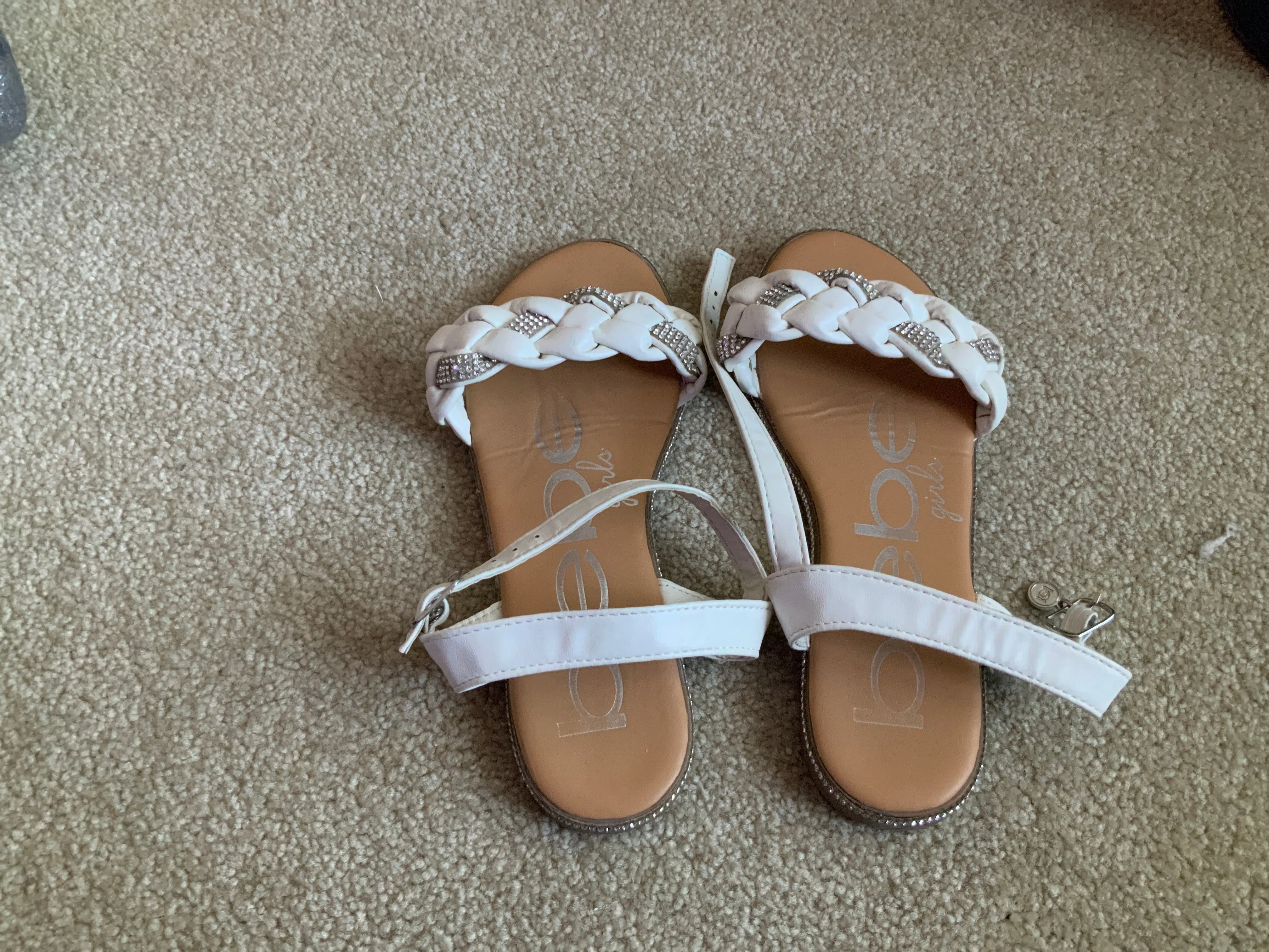 Bebe size 3 glitter  sandals , Shoes 3 (Kids:4-8yr)