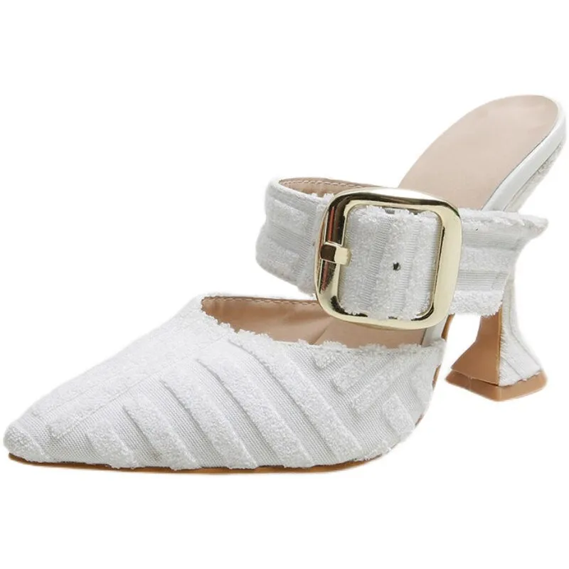 Belt Buckle High Heels Pointed Toe Stiletto