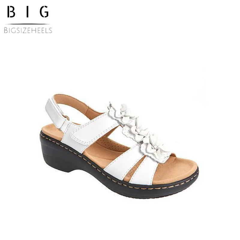 Bigsizeheels Women's summer series flower platform sandals