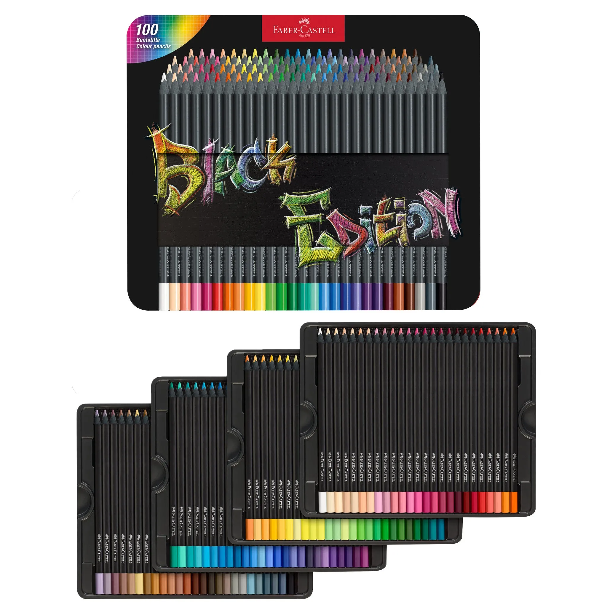 Black Edition Colored Pencils, Tin of 100 - #116490
