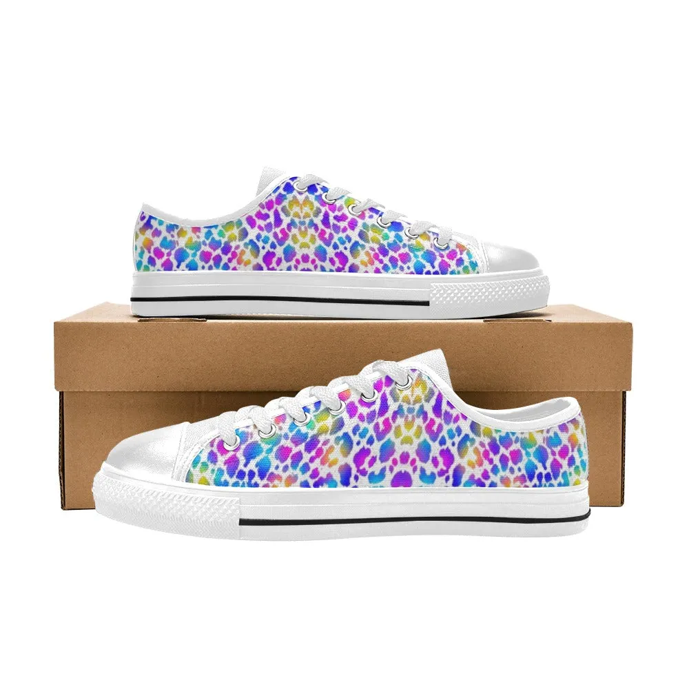 Blueish Leopard Low Rise Shoes up to size 12