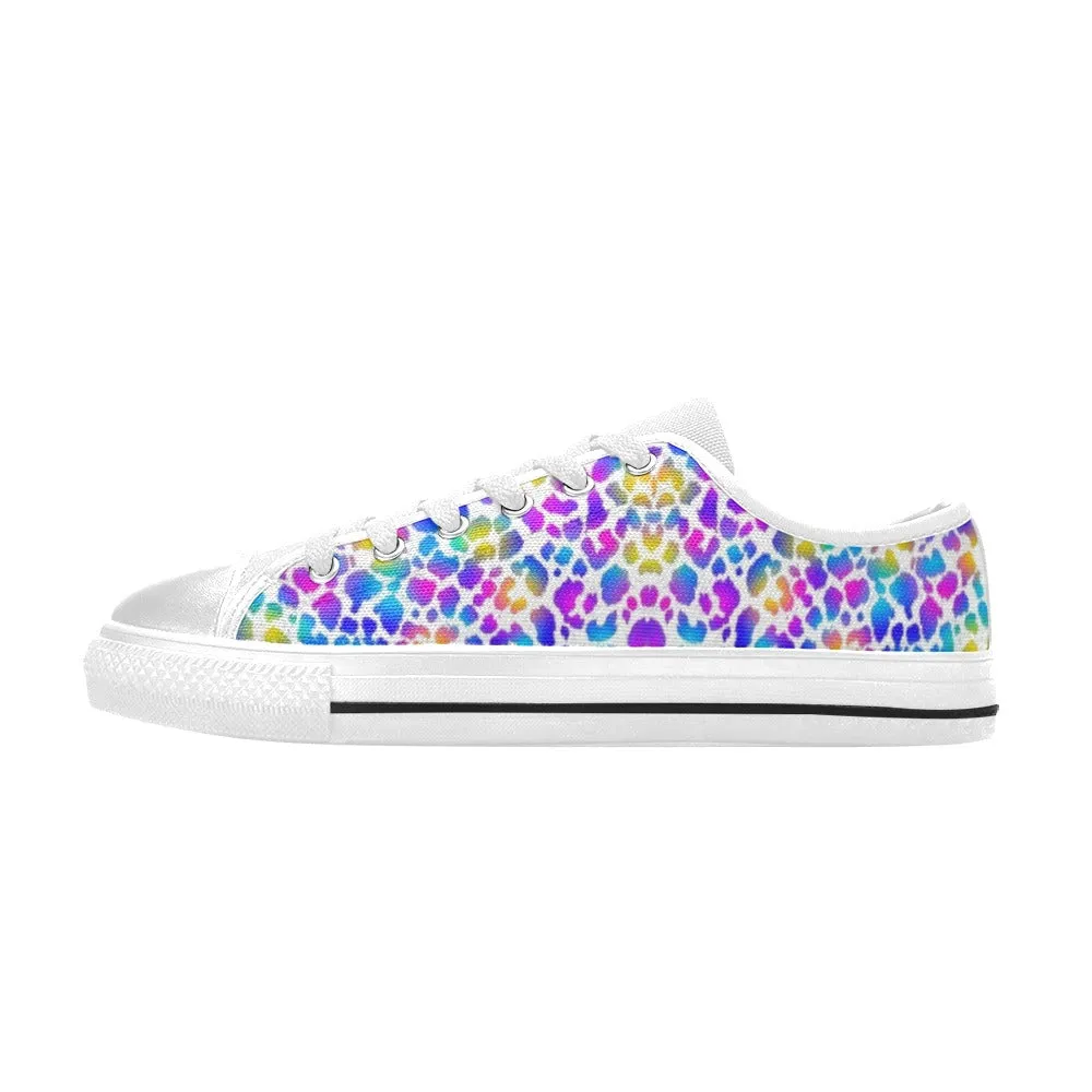 Blueish Leopard Low Rise Shoes up to size 12