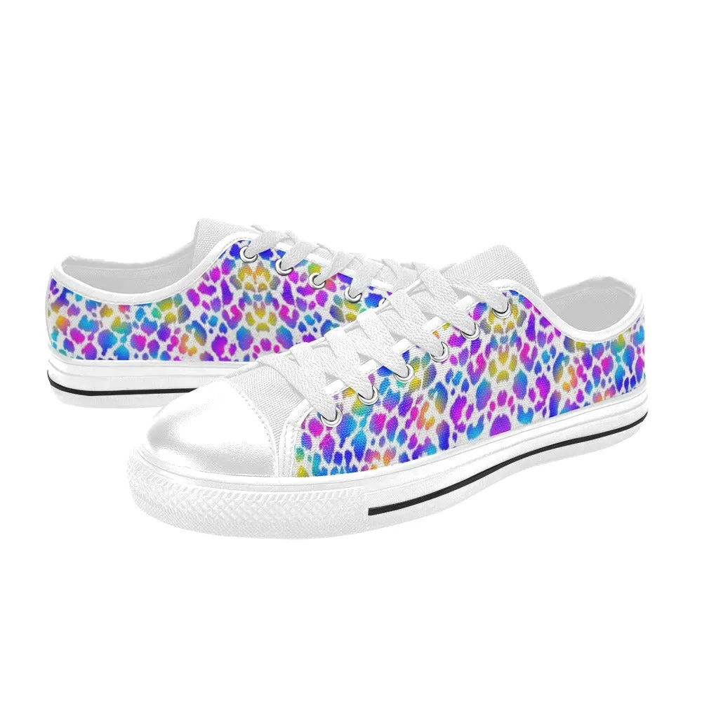 Blueish Leopard Low Rise Shoes up to size 12