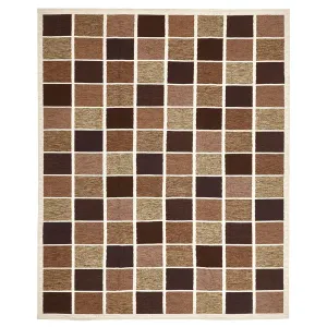 Brown Flatweave Wool Rug - 12'5" x 15'