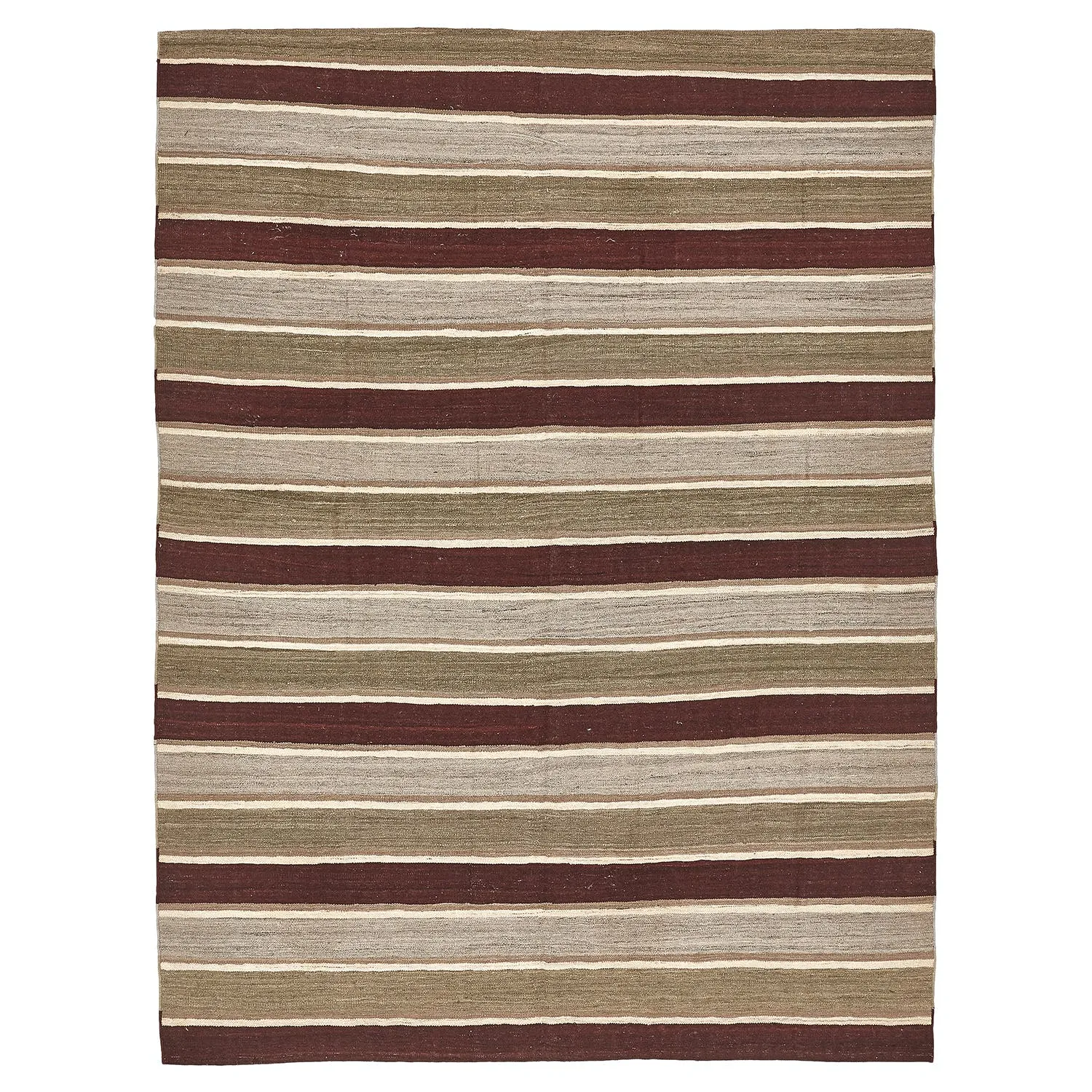 Brown Vintage Wool Flat Weave - 7'9"x10'4"