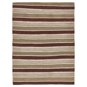 Brown Vintage Wool Flat Weave - 7'9"x10'4"