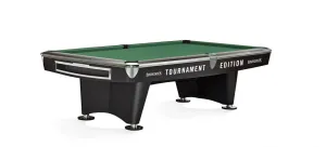 Brunswick Billiards Gold Crown Tournament VI 9' Slate Pool Table in Matte Black w/ Pockets