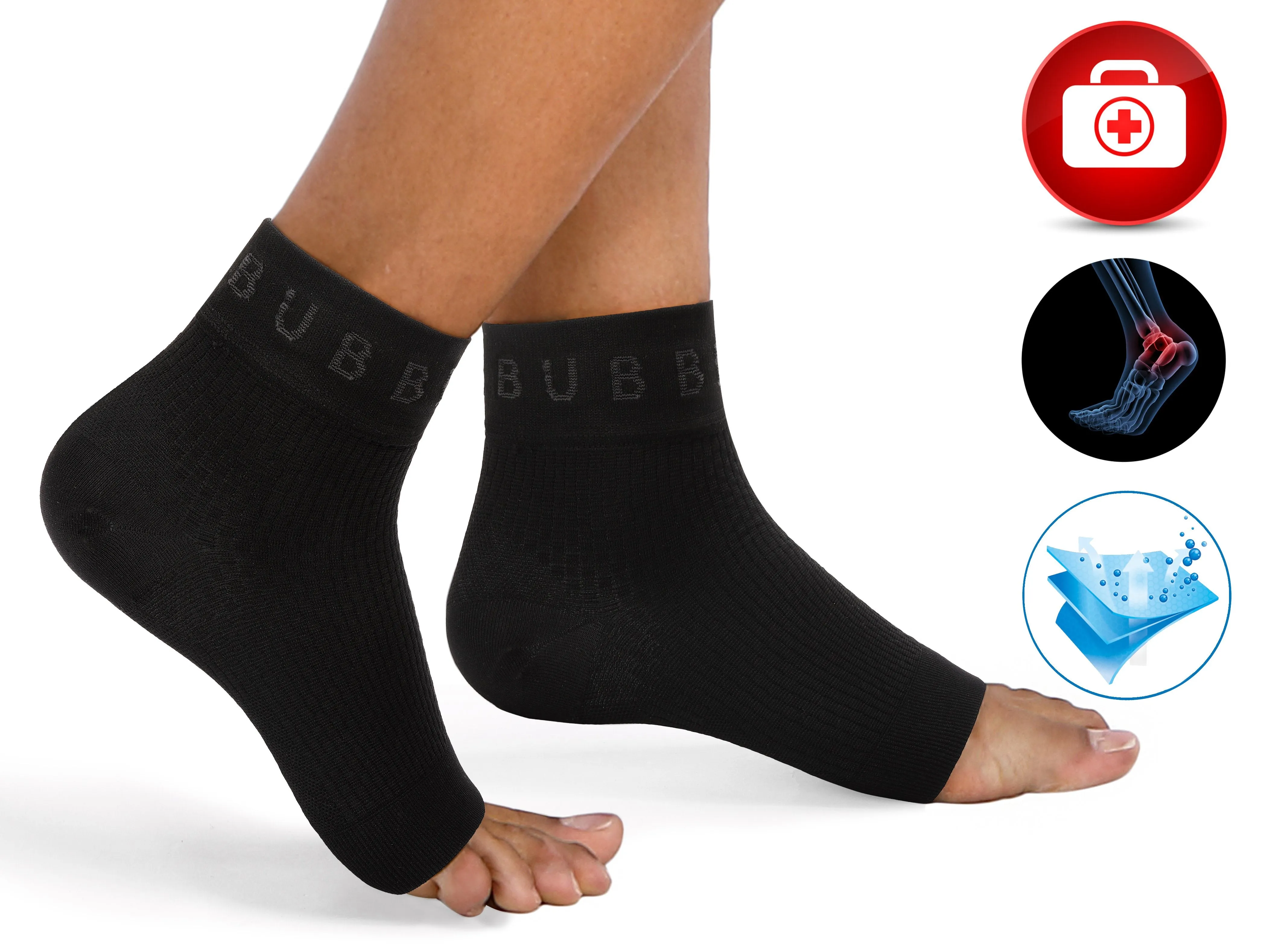 BUBBLELIME 80N/20S Compression Arch Support Ankle Brace_Biking