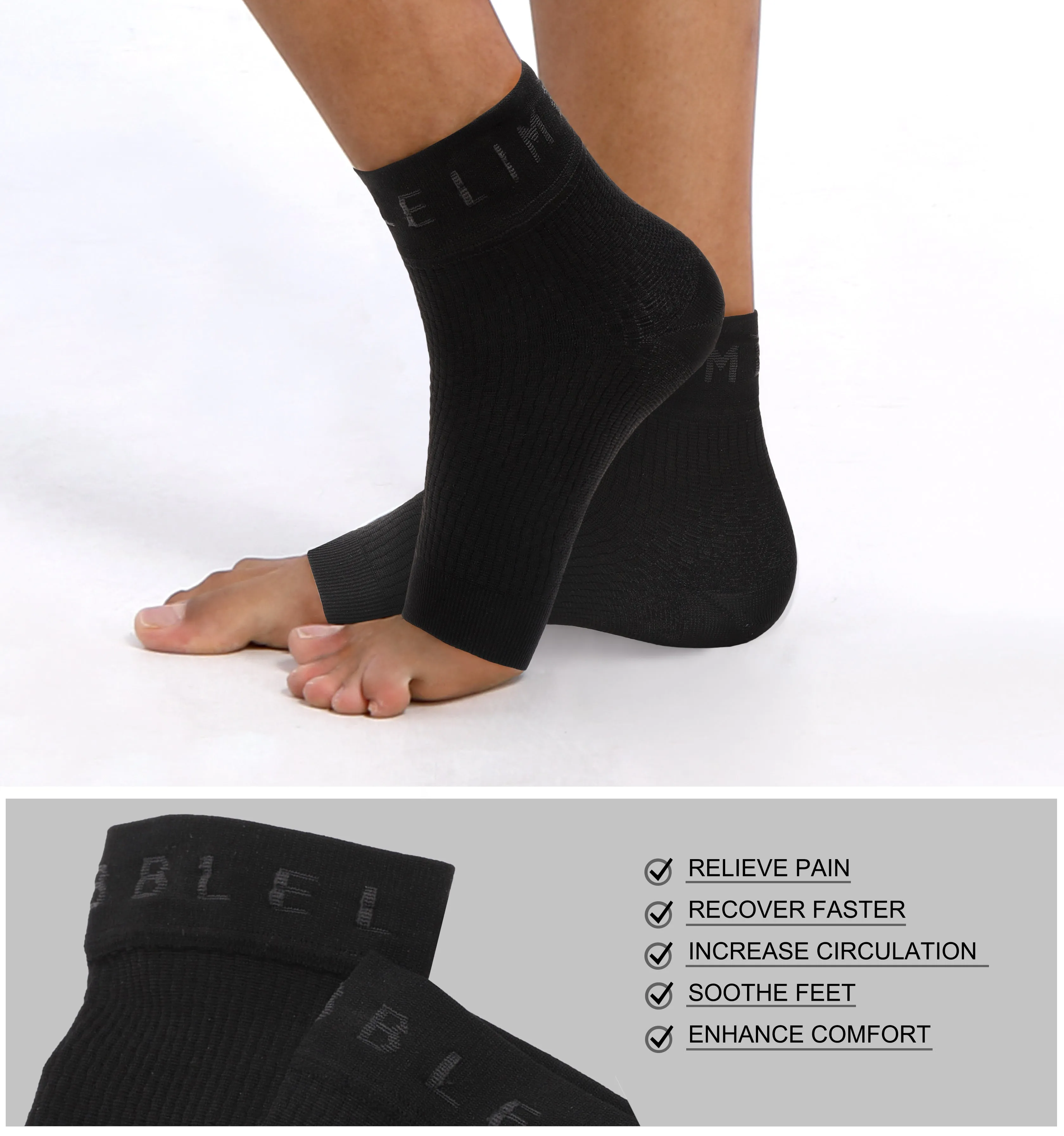 BUBBLELIME 80N/20S Compression Arch Support Ankle Brace_Gym