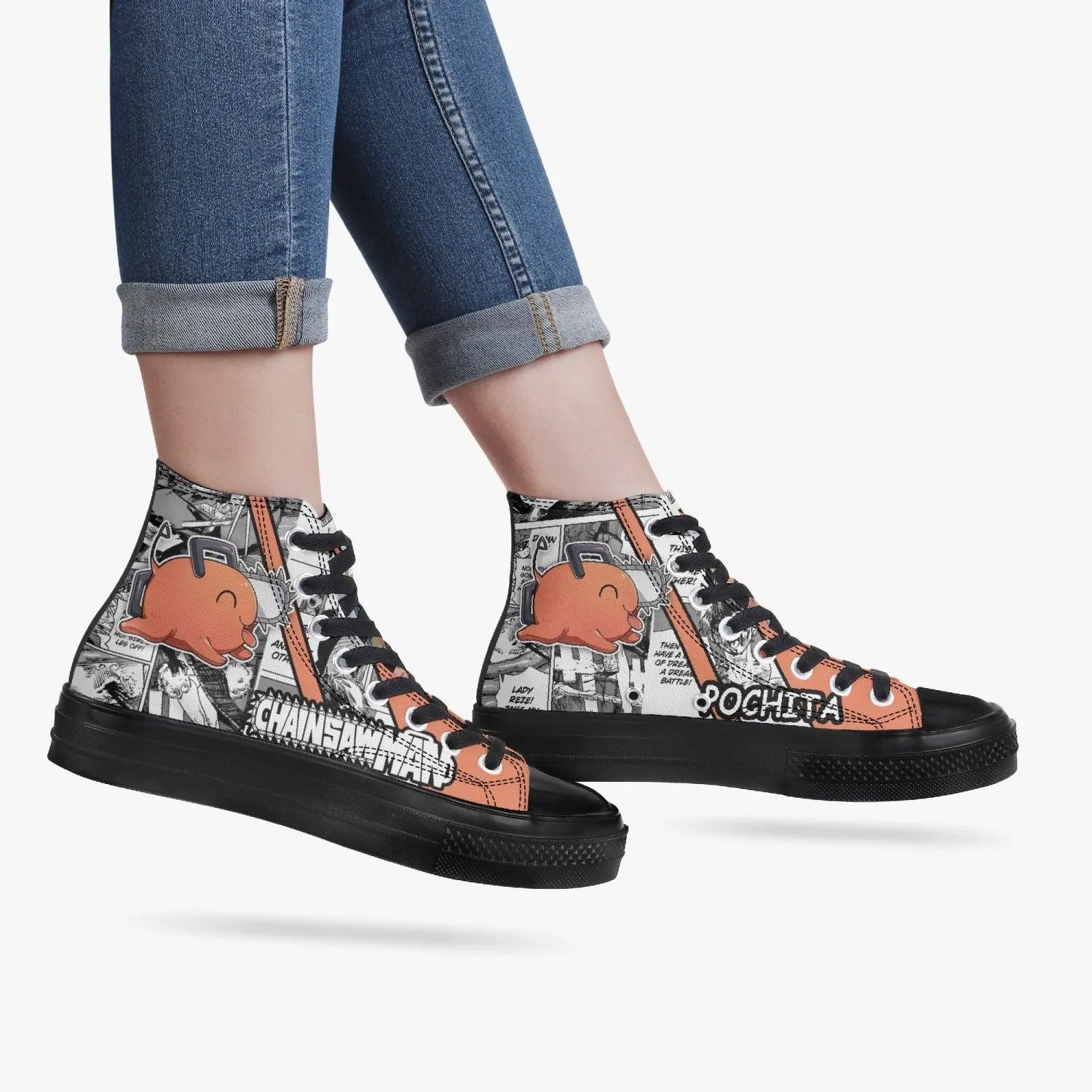 Chainsaw Man Pochita A-Star High Anime Shoes