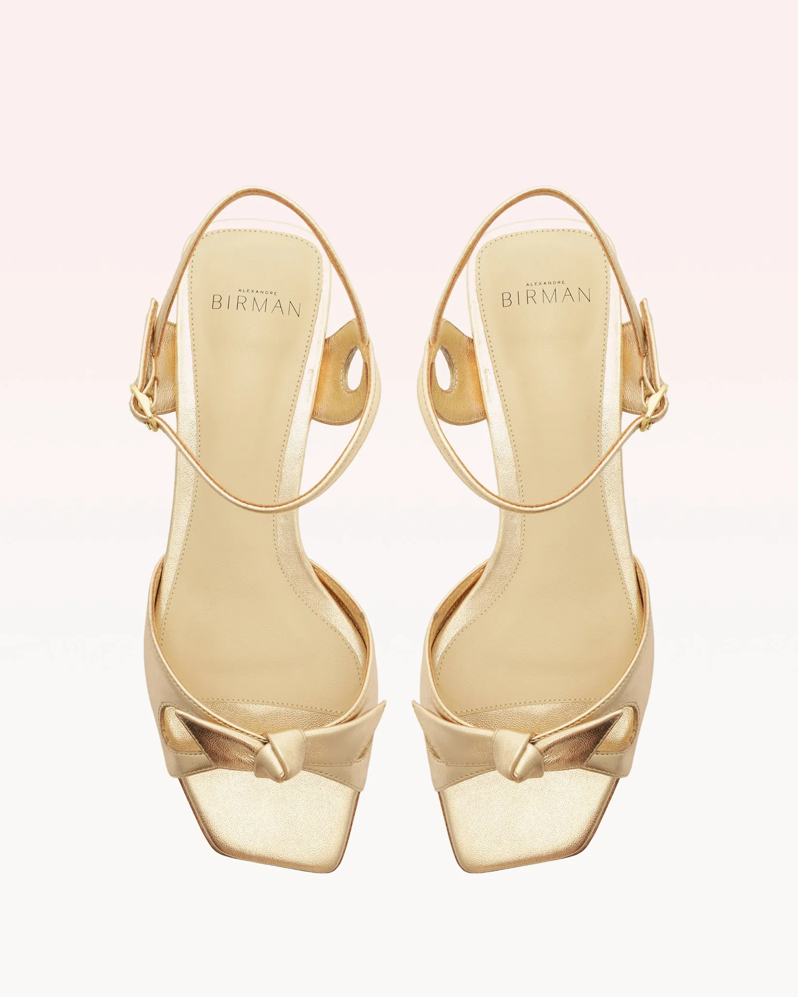 Clarita Eyelet Flat Metallic Golden