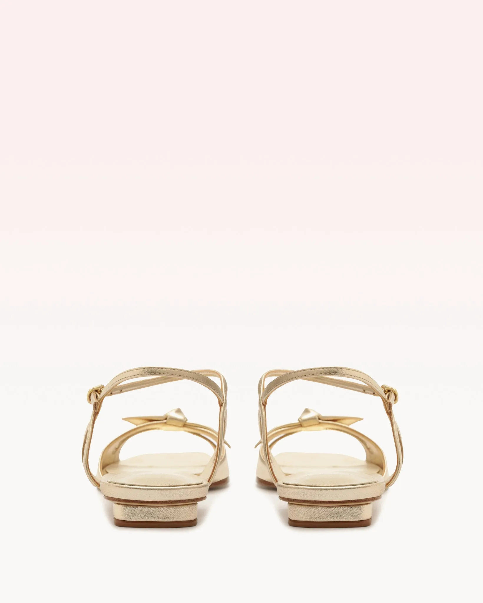 Clarita Eyelet Flat Metallic Golden