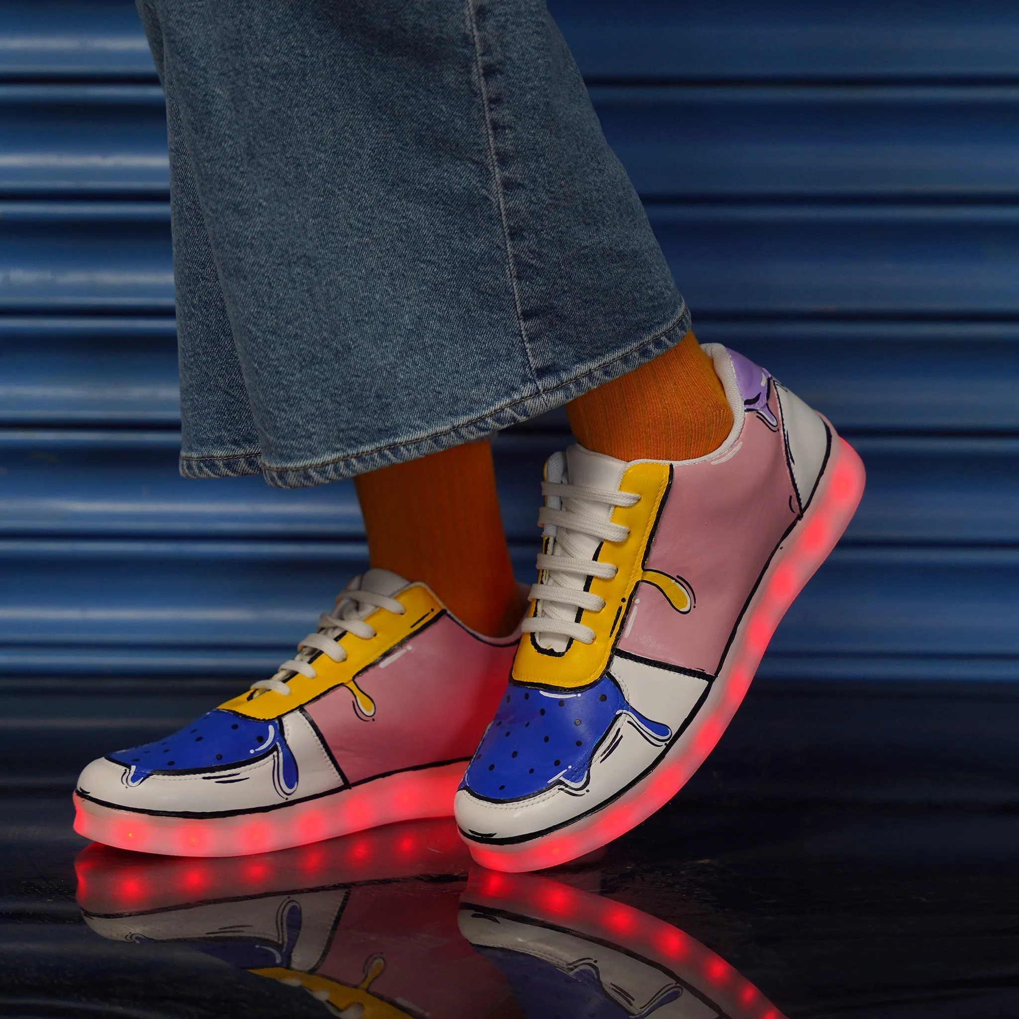 Color Drip Sneakers - Light Me Up