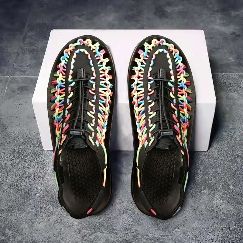 Cuzcare Men Orthopedic Sandals Weaving Non-shock Unique Summer 2023
