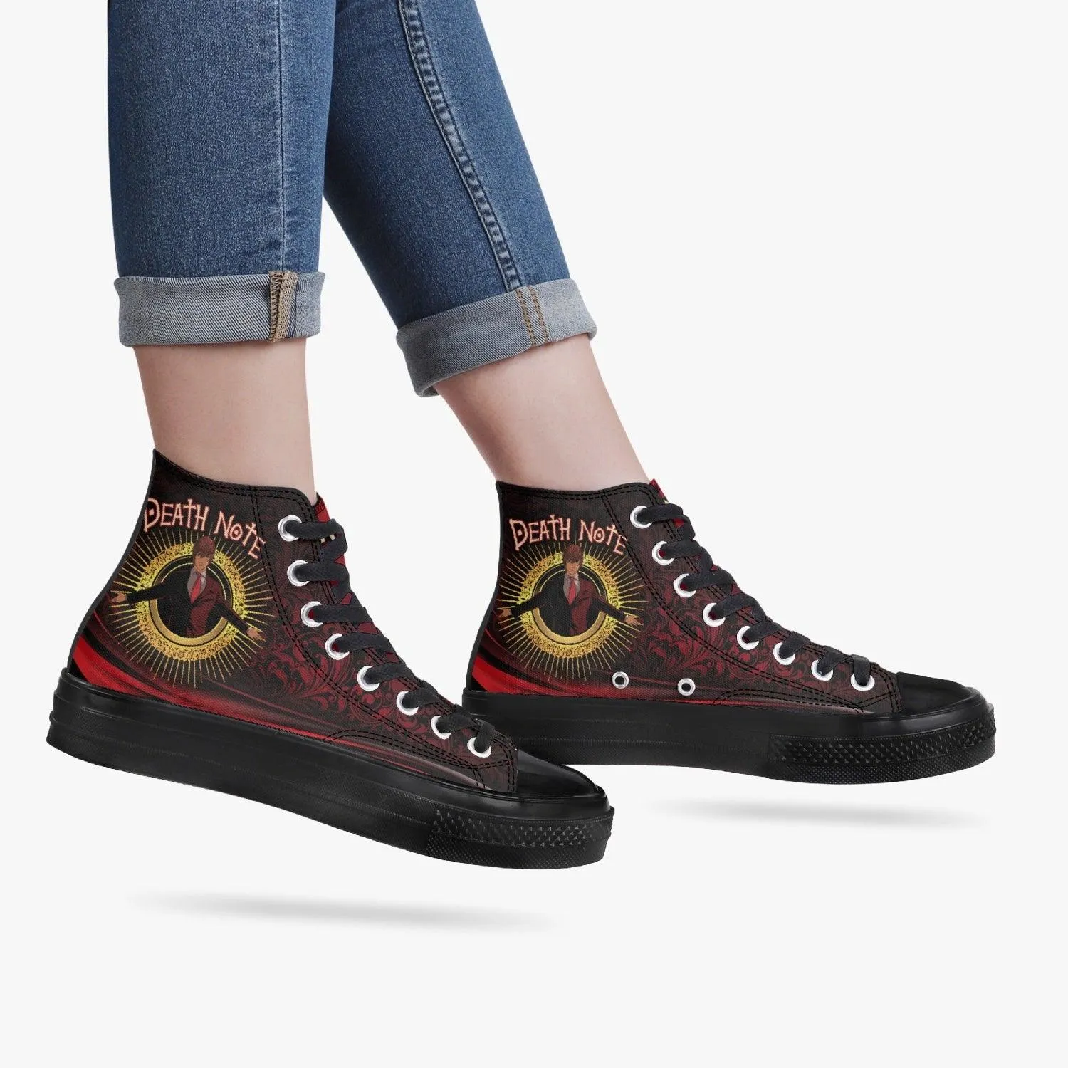 Death Note Light Yagami Red-Black A-Star High Anime Shoes
