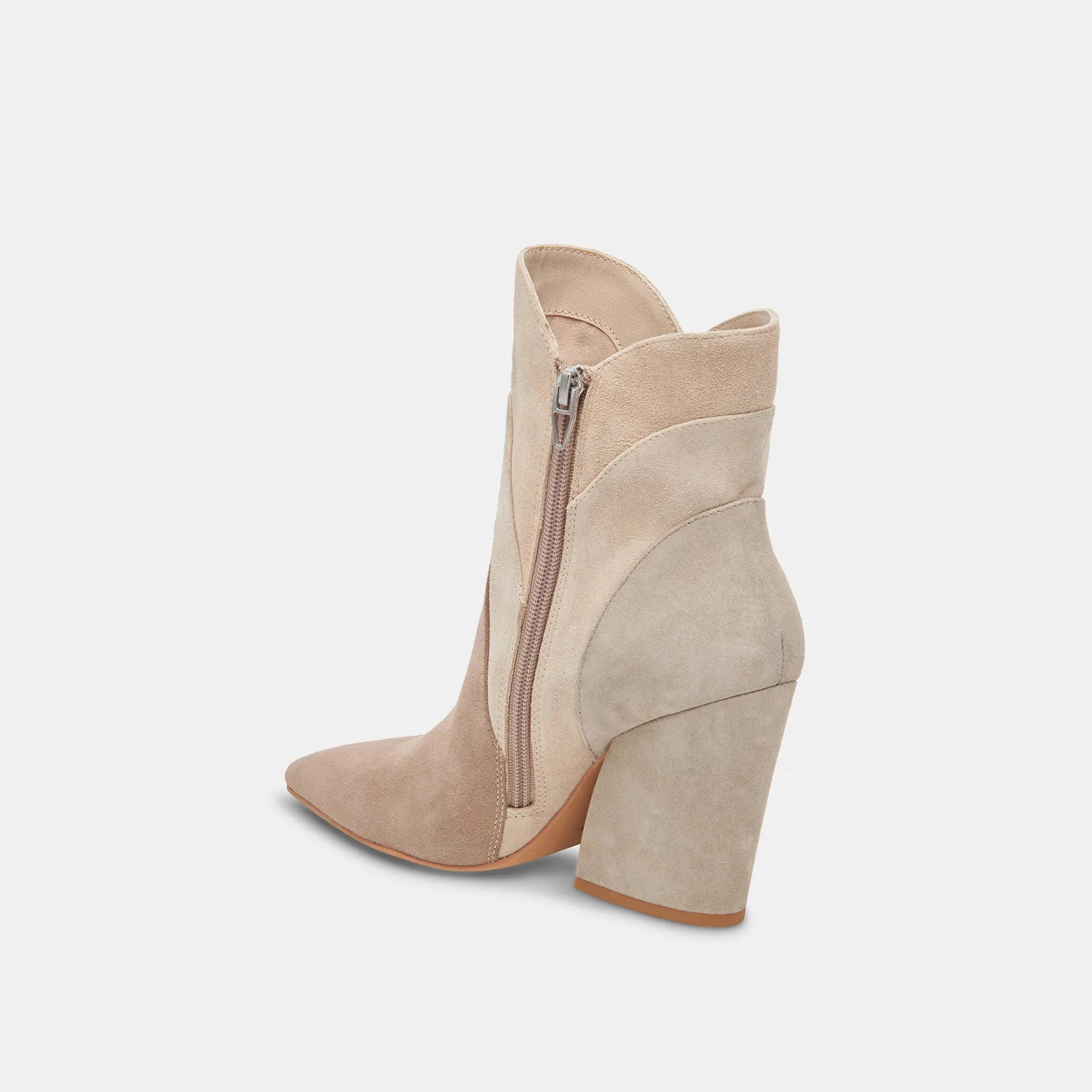 Dolce Vita Neena Booties in Taupe Multi Suede