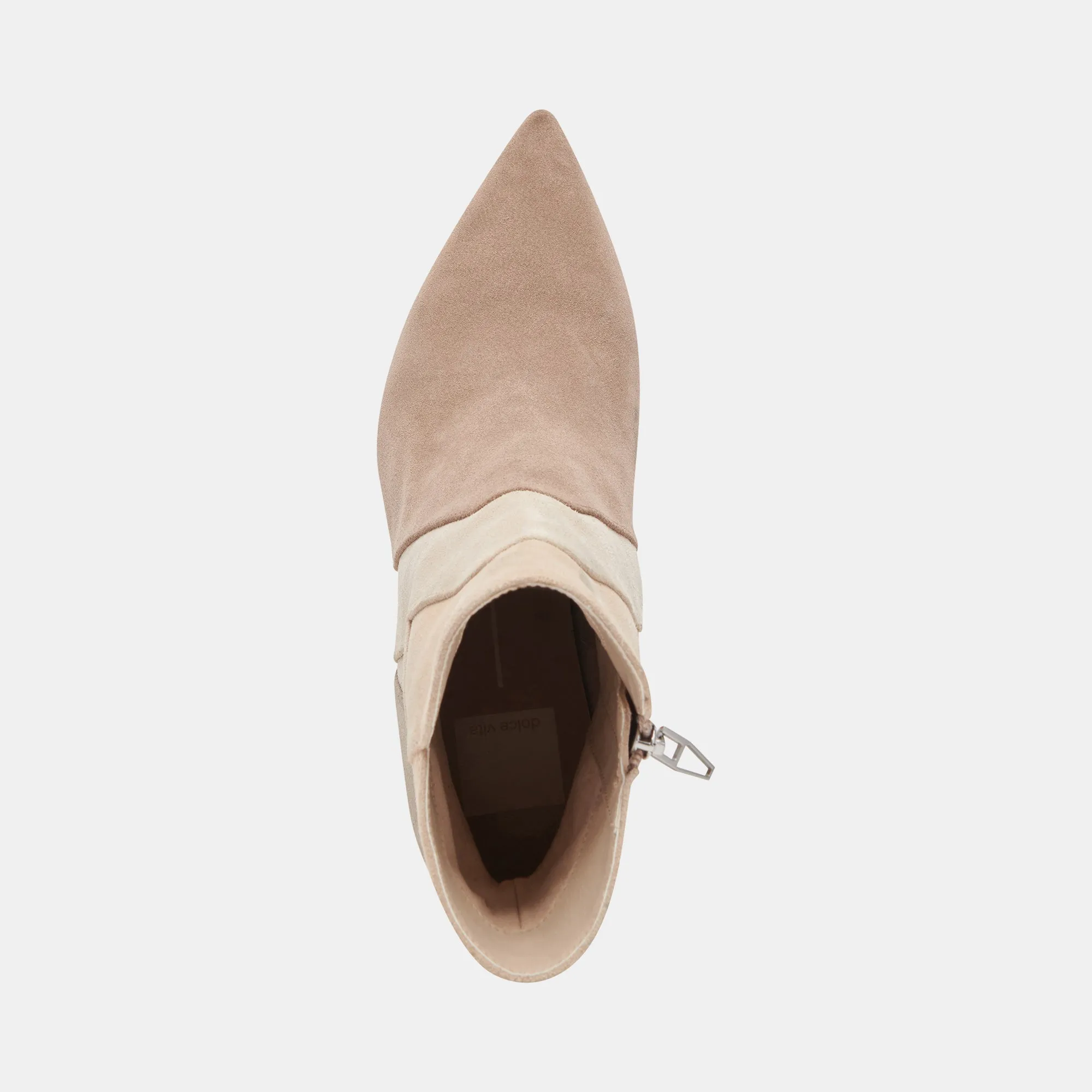 Dolce Vita Neena Booties in Taupe Multi Suede