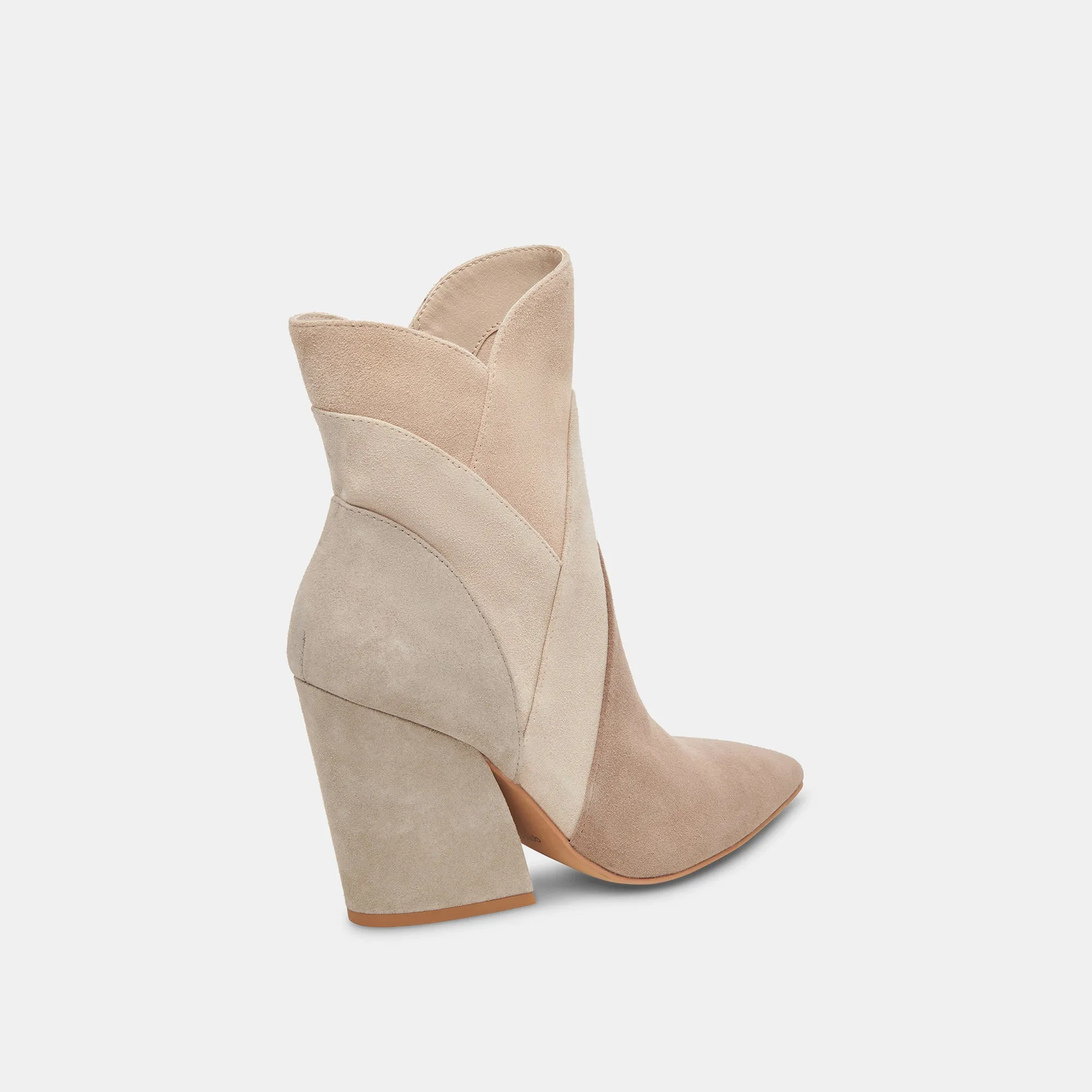 Dolce Vita Neena Booties in Taupe Multi Suede