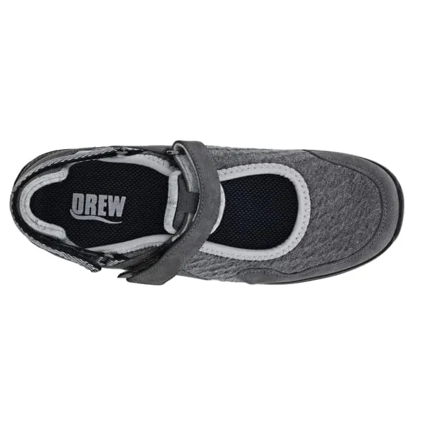 Drew Women's Buttercup Mary Janes- Grey Mesh