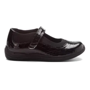 Drew Women's Rose Mary Janes- Black Croc