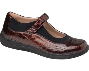 Drew Women's Rose Mary Janes- Brown Croc