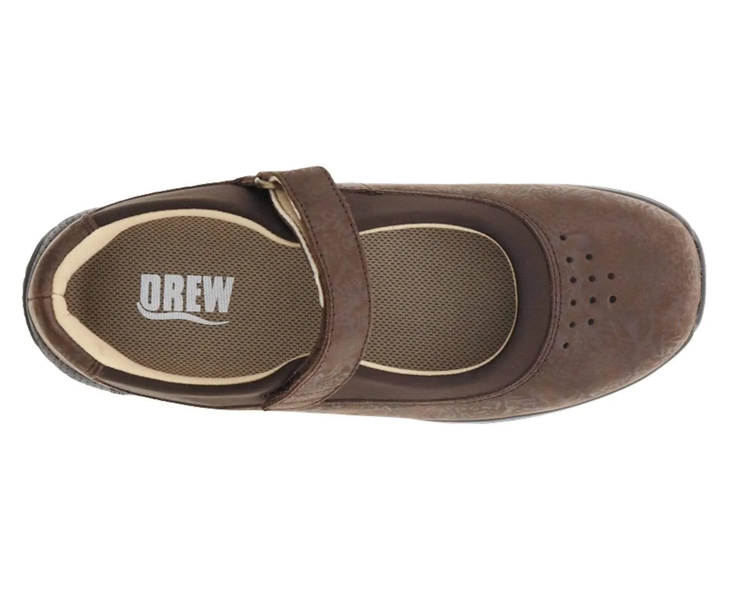 Drew Women's Rose Mary Janes- Brown Foil