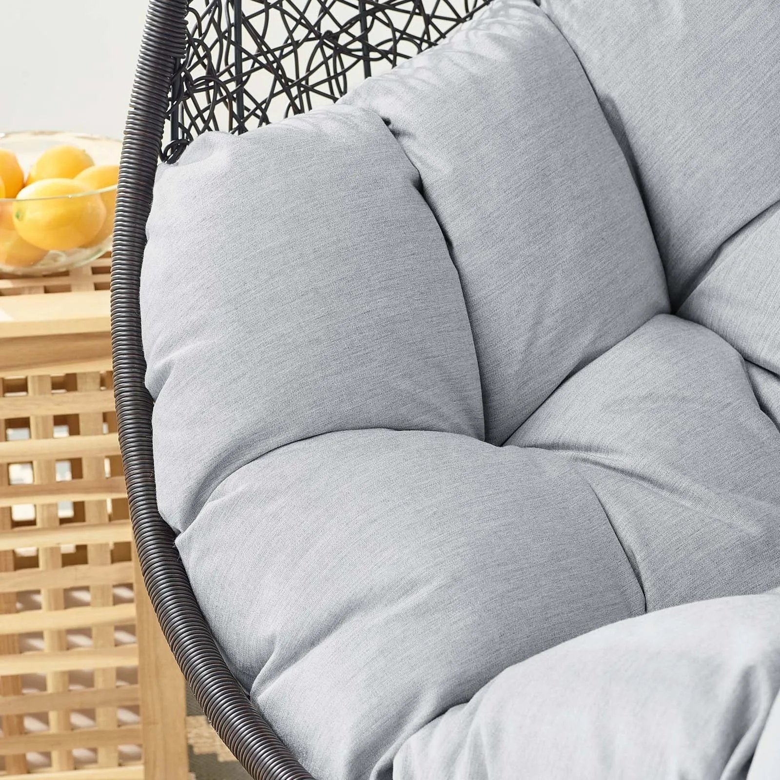 Encase Sunbrella® Swing Outdoor Patio Lounge Chair With Stand