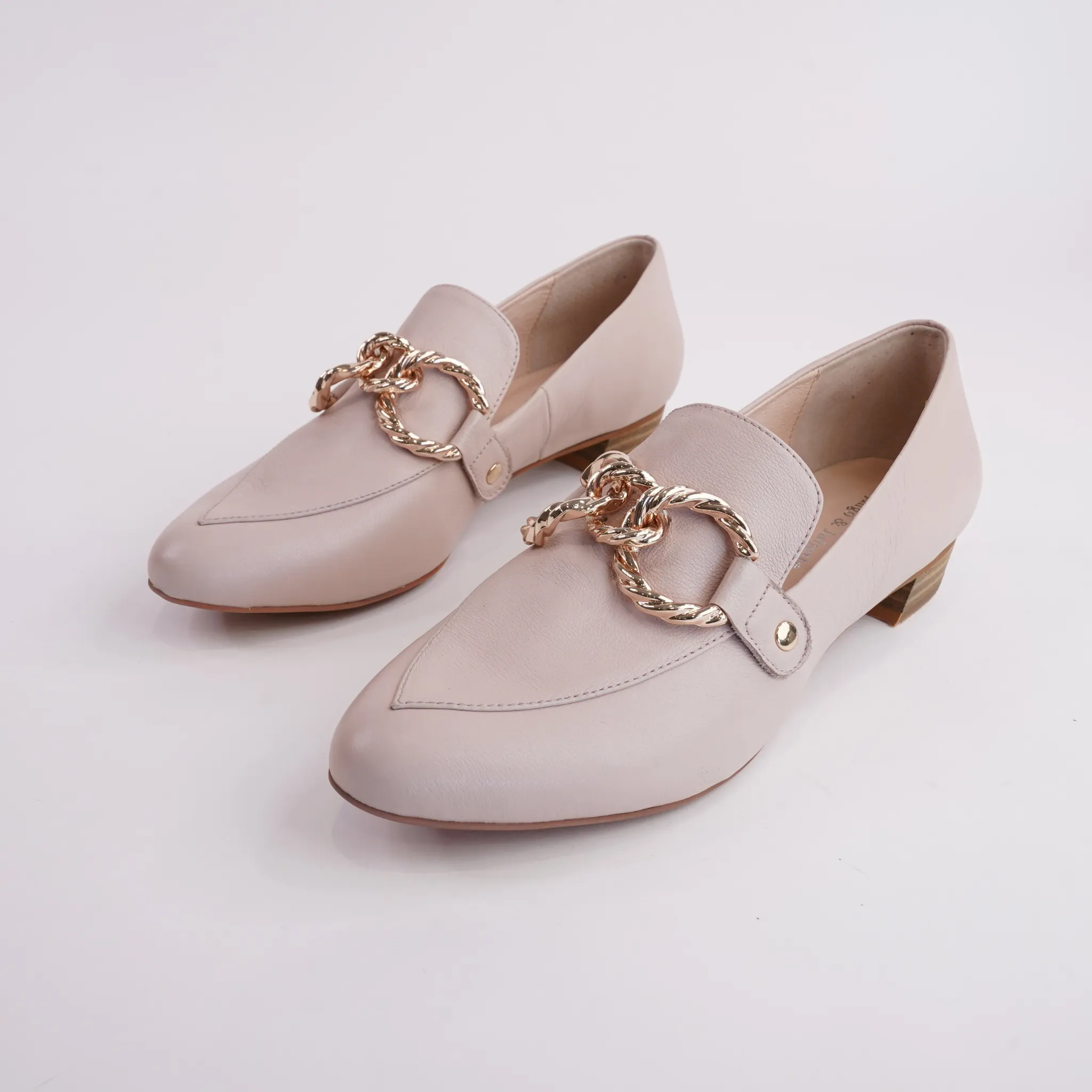 Esben Nude Leather Loafers