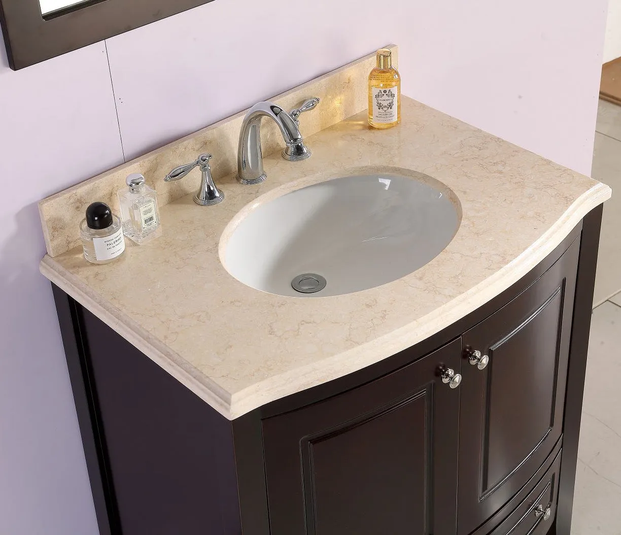 Estella 32 - Brown Cabinet   Jerusalem Gold Countertop