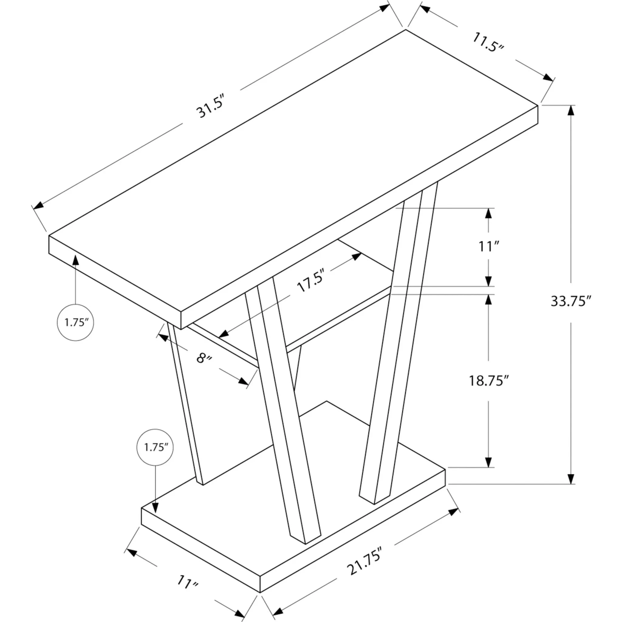 Etta Coffee Table - Espresso