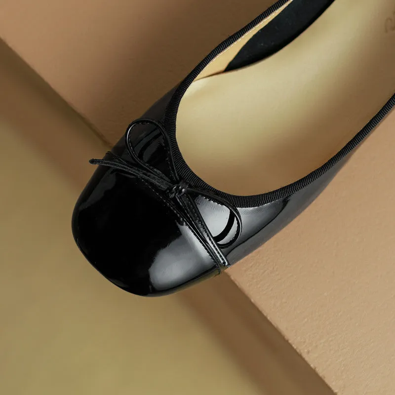 Fatma Black Ballet Flats with Bow